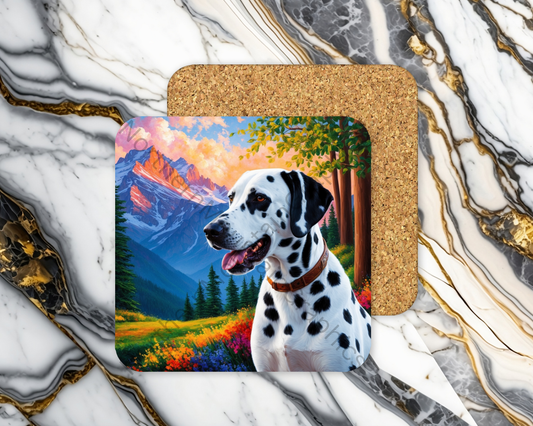 Square Coaster Dog