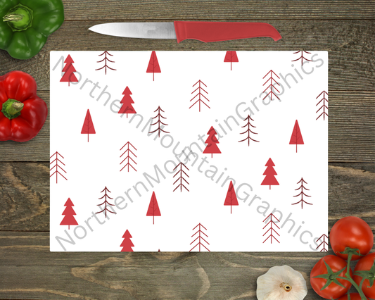 Glass Cutting Board Christmas