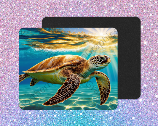 Shallow Water Sea Turtle Wanderer Mouse Pad