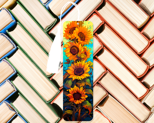 Vibrant Sunflower Stack Bookmark