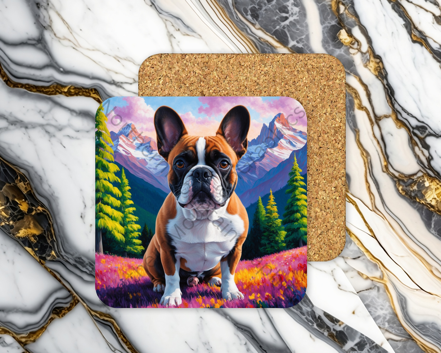 Square Coaster Dog