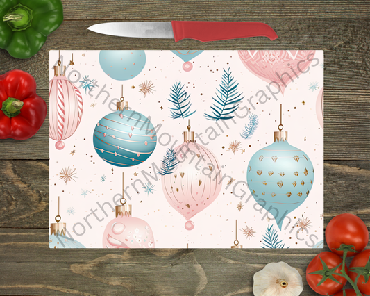 Glass Cutting Board Christmas