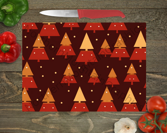 Glass Cutting Board Christmas