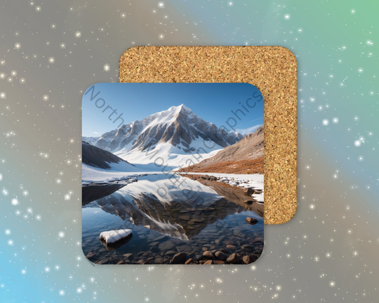 Mirror Peak Winter Square Coaster