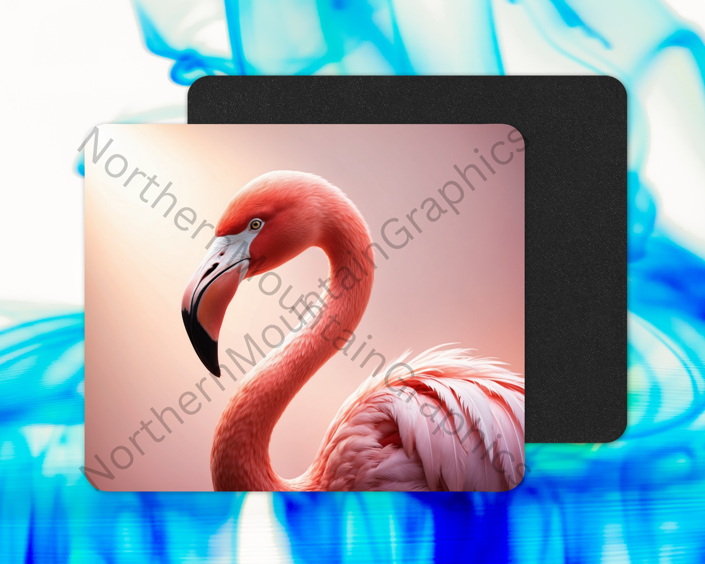 Soft Sunset Flamingo Mouse Pad