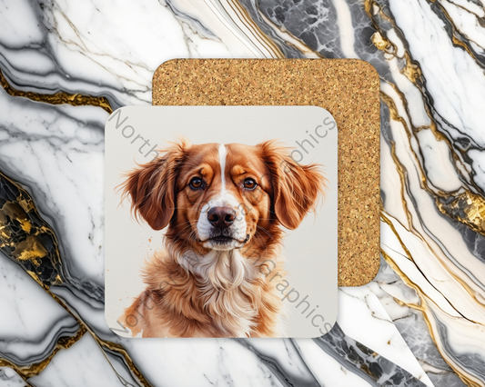 Square Coaster Dog