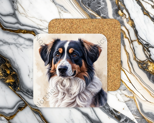 Square Coaster Dog