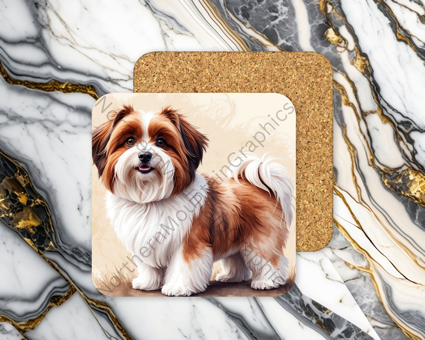 Square Coaster Dog