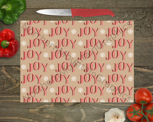 Glass Cutting Board Christmas