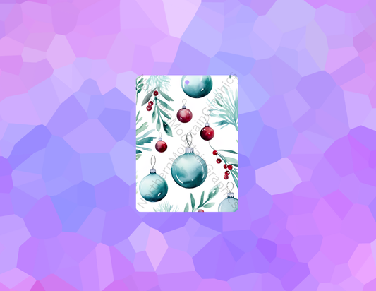 Watercolor Christmas Ornament Pattern Christmas Air Freshener