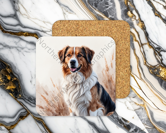 Square Coaster Dog