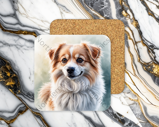 Square Coaster Dog