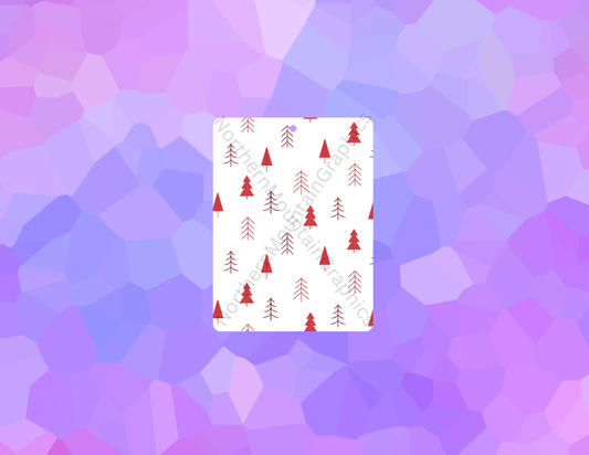 Red Christmas Tree Pattern Christmas Air Freshener