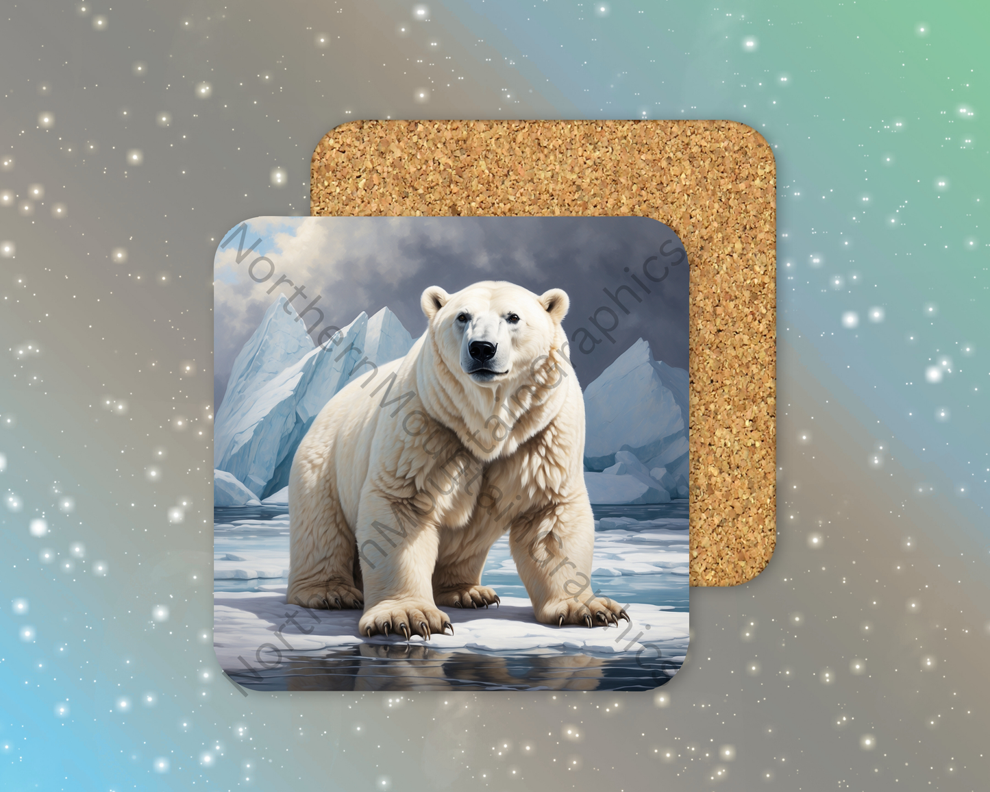 Arctic Monarch Winter Square Coaster