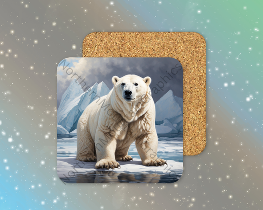 Arctic Monarch Winter Square Coaster