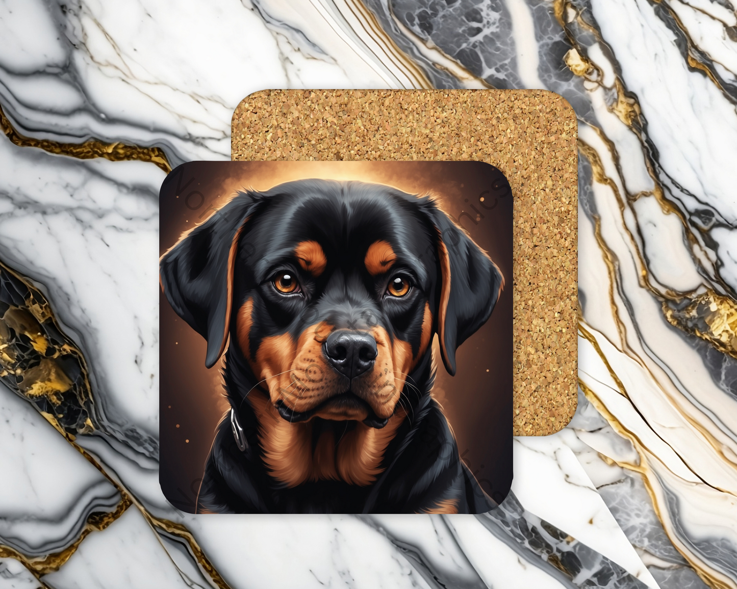 Square Coaster Dog
