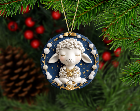 Baby Lamb Christmas Ornament