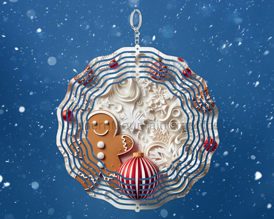 Gingerbread Christmas Delight Wind Spinner