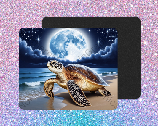 Lunar Tide Sea Turtle Traveler Mouse Pad