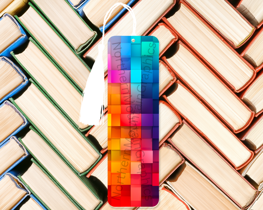 Rainbow Block Pattern Bookmark
