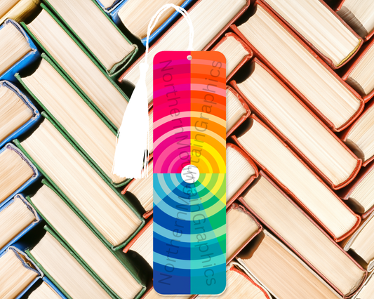 Chromatic Pulse – Radiant Spectrum Circles Bookmark