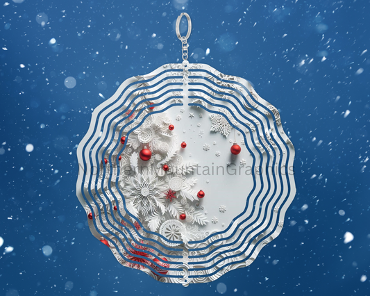 Whimsical Winter Tree Wind Spinner
