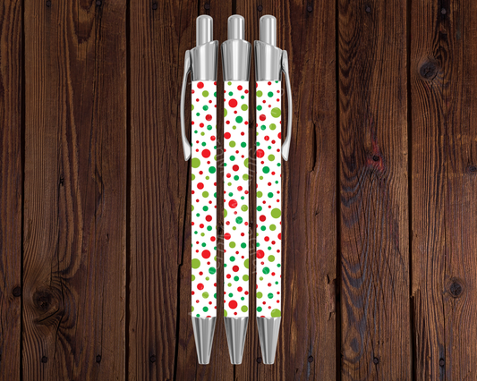 Festive Polka Dots Christmas Pen