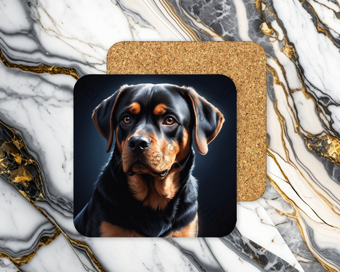 Square Coaster Dog