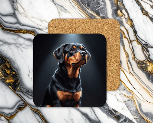 Square Coaster Dog