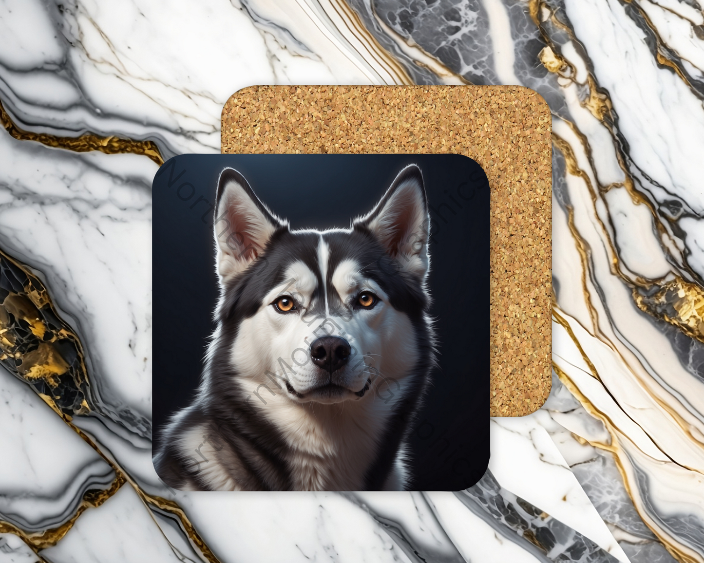 Square Coaster Dog