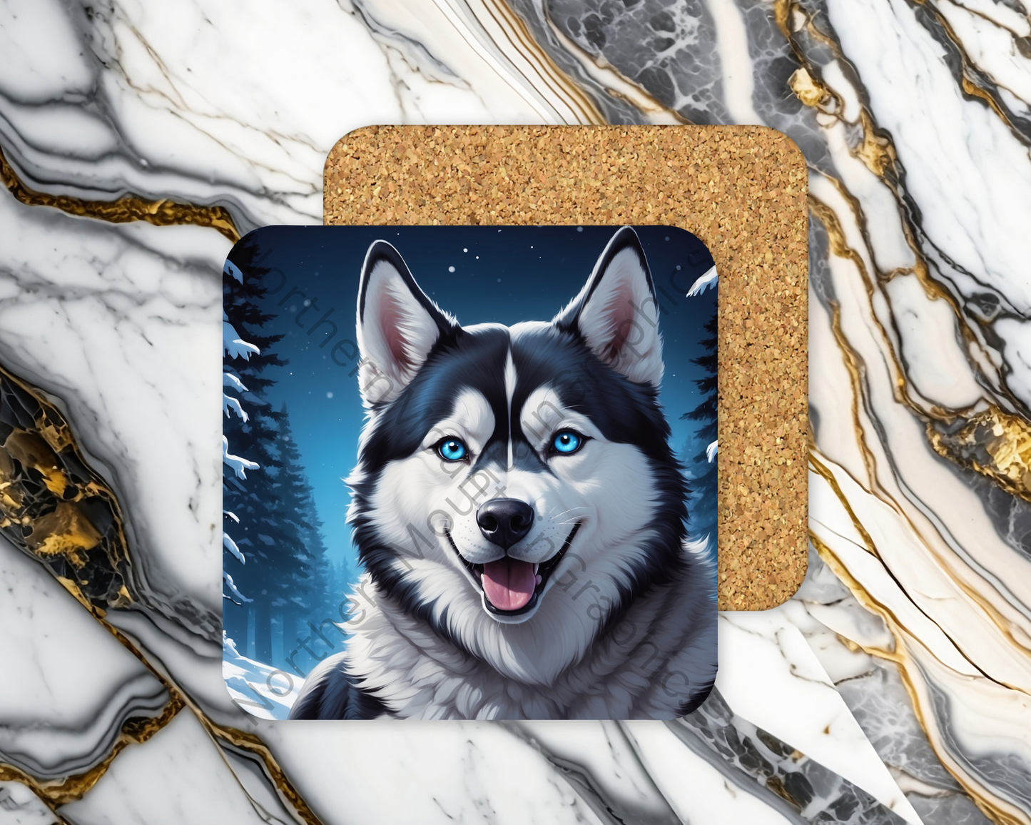 Square Coaster Dog