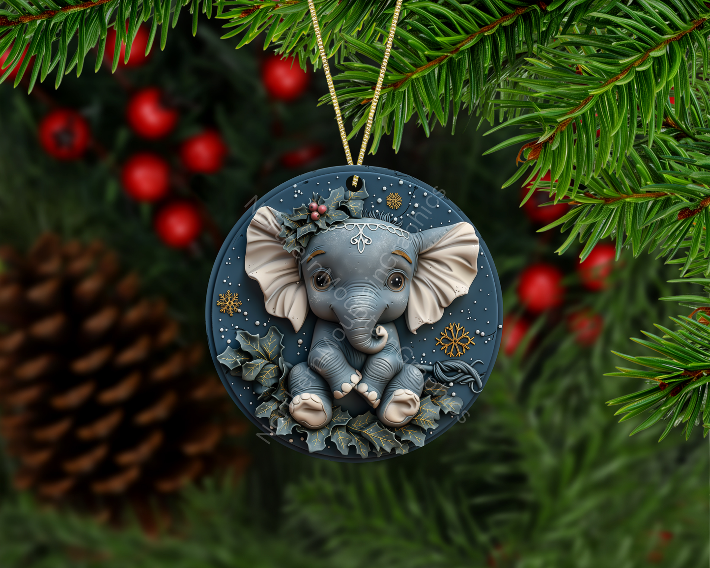The Winter Elephant Christmas Ornament