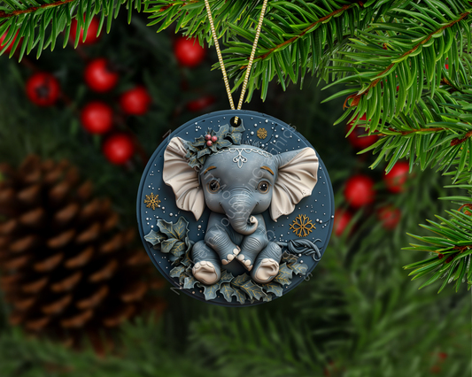 The Winter Elephant Christmas Ornament