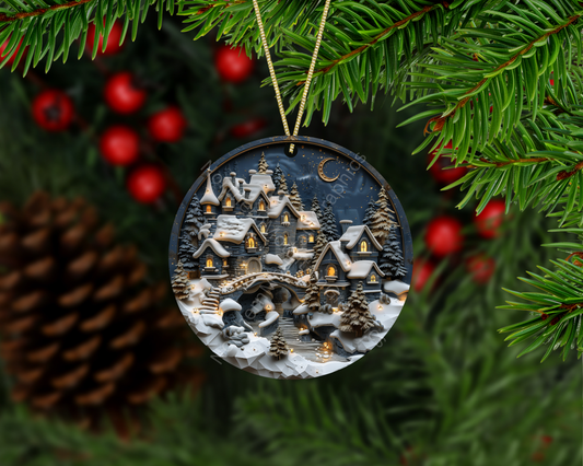 The Enchanted Winter Village Christmas Ornament