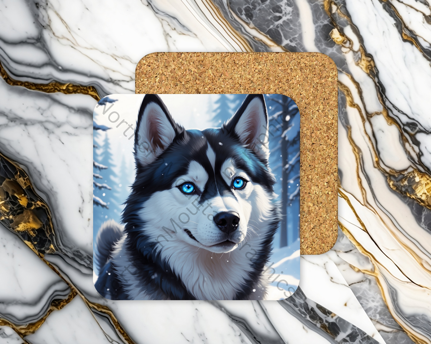 Square Coaster Dog