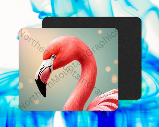 Blush Sunset Flamingo Mouse Pad