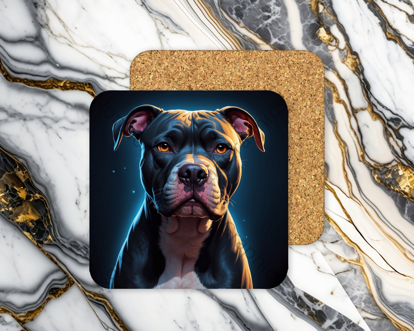 Square Coaster Dog