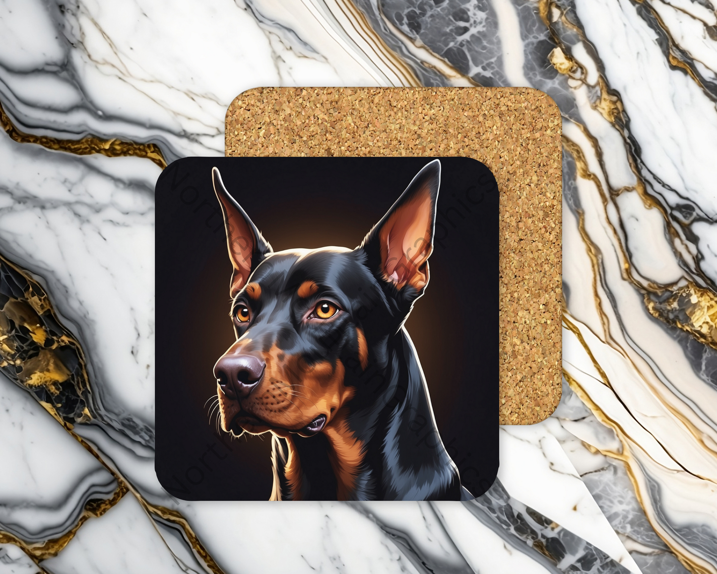 Square Coaster Dog
