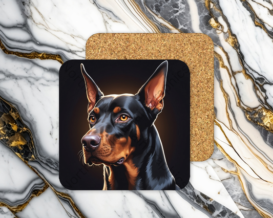 Square Coaster Dog