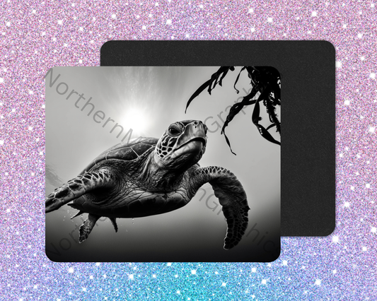 Timeless Ocean Grace Sea Turtle Mouse Pad