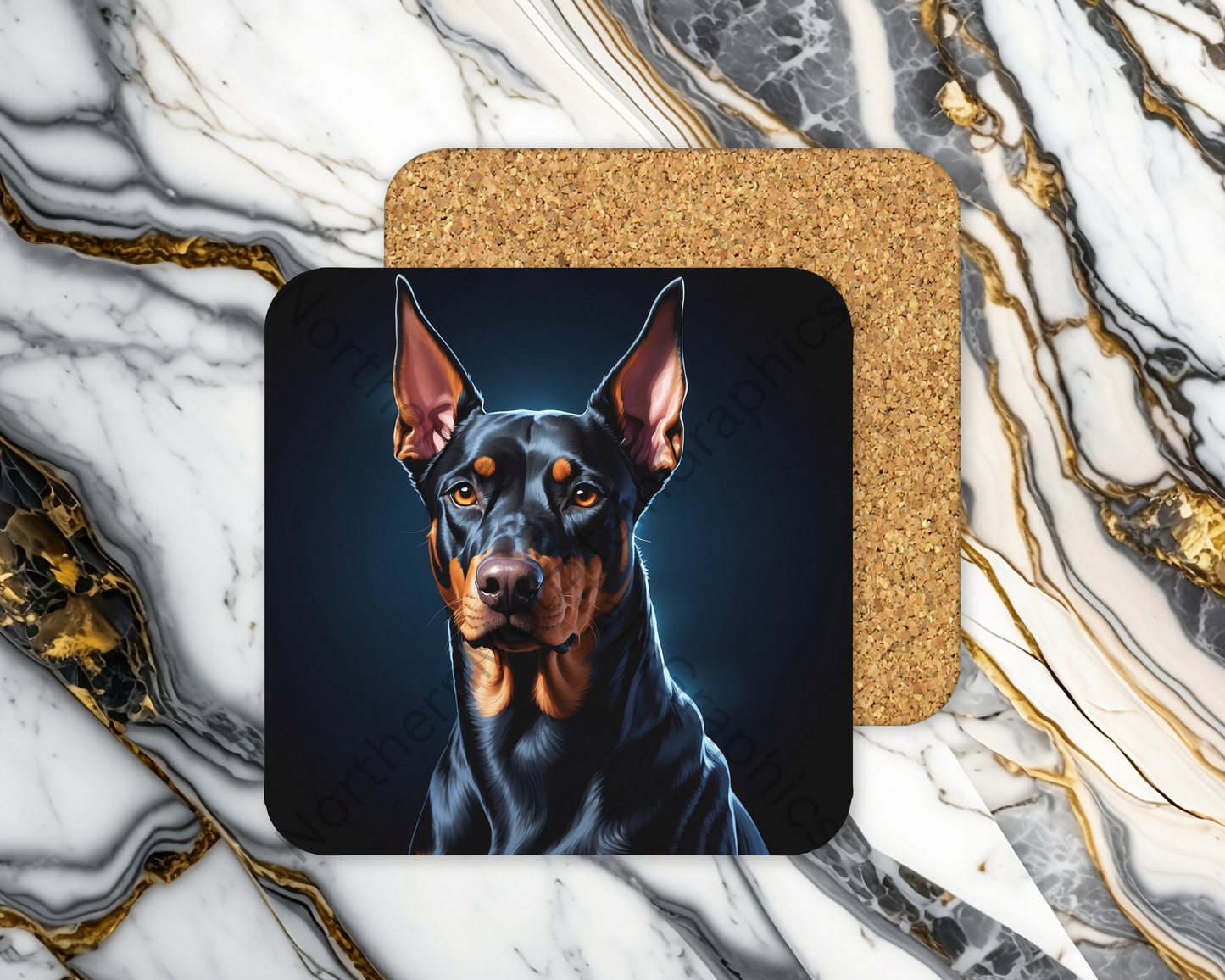 Square Coaster Dog