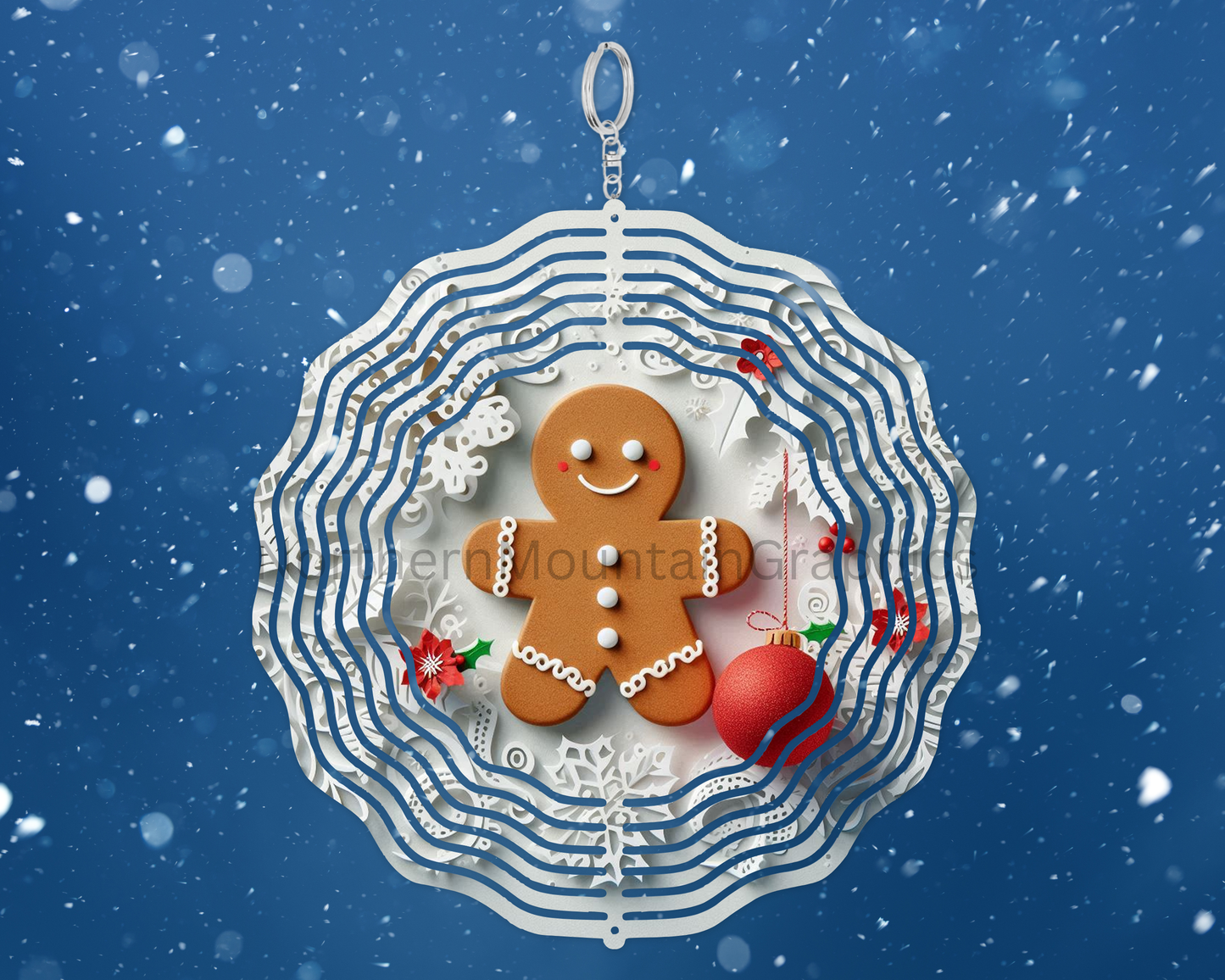 Sweet Holiday Gingerbread Wind Spinner