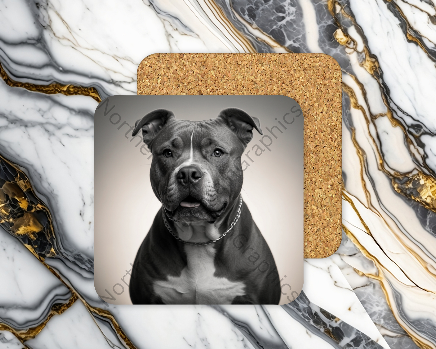 Square Coaster Dog