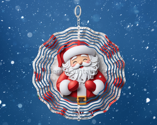 Jolly Santa Smiles Wind Spinner