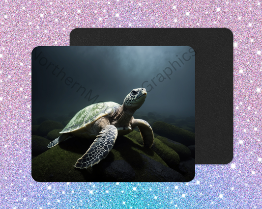 Deepwater Stone Rest Sea Turtle Mouse Pad