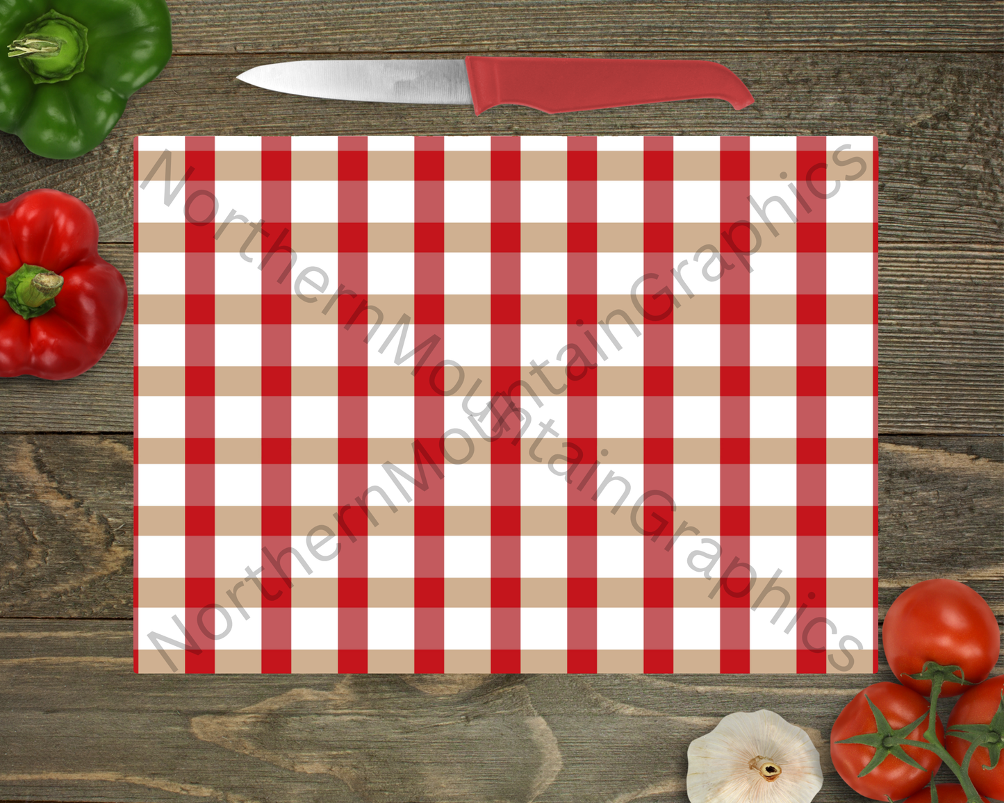 Glass Cutting Board Christmas