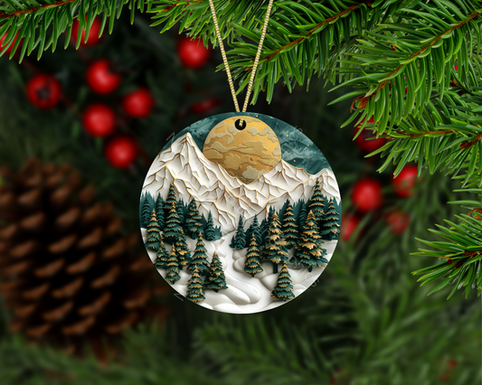 Golden Winter Majesty Christmas Ornament