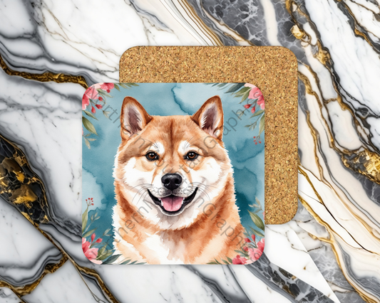 Square Coaster Dog