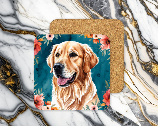 Square Coaster Dog