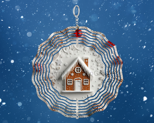 Gingerbread Cottage Magic Wind Spinner